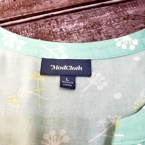 Modcloth Steadfast Sojourn Sleeveless Top Mint - Picture 6 of 11